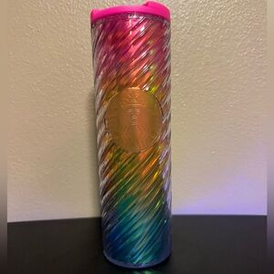 Starbucks Tim Singleton 2023 Pride Rainbow Swirl Hot Cup 16 fl oz Tumbler